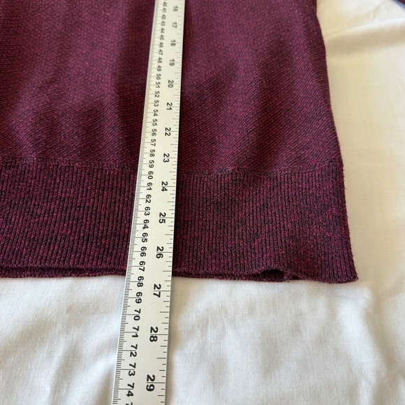 Robert Graham Men's 1/4 Zip Long Sleeve Pullover Sweater Maroon/Black Medium - Picture 12 of 15